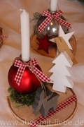 kleine adventsdeko, geschenkidee advent, adventsdeko rot grau weiß